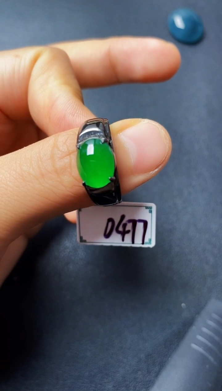 银S925镶嵌戒指翡翠2222222