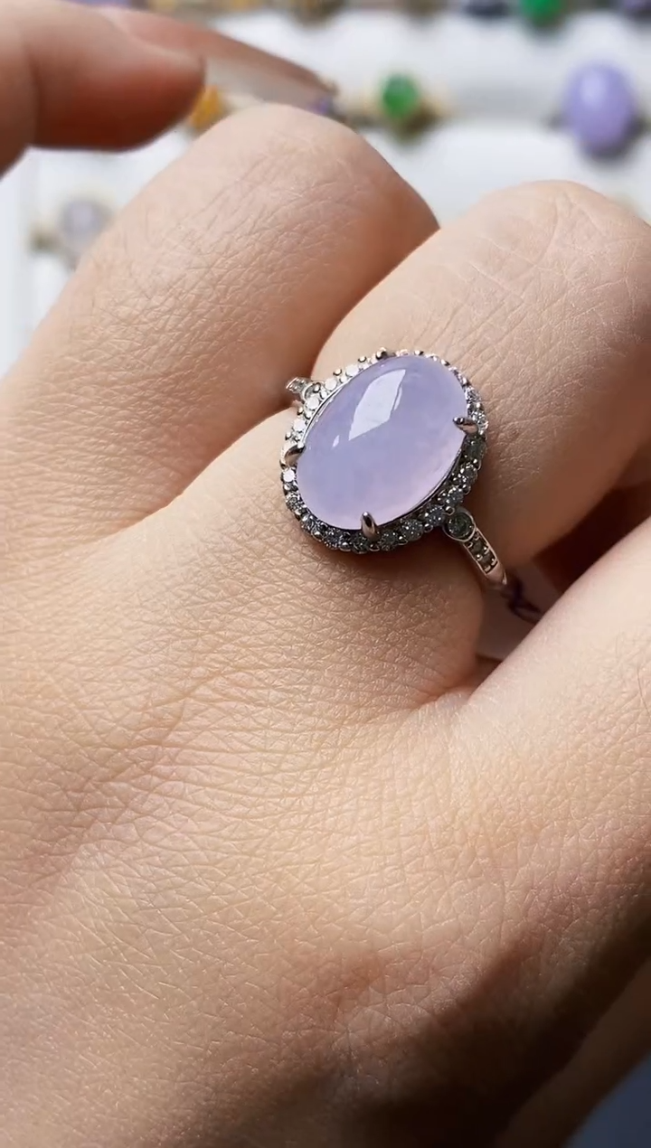 银S925镶嵌戒指翡翠3628