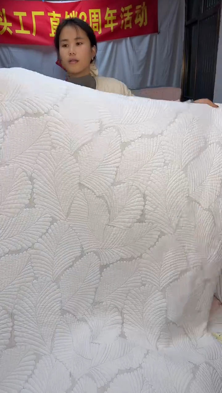 棉纯棉白色芭蕉叶220*240
