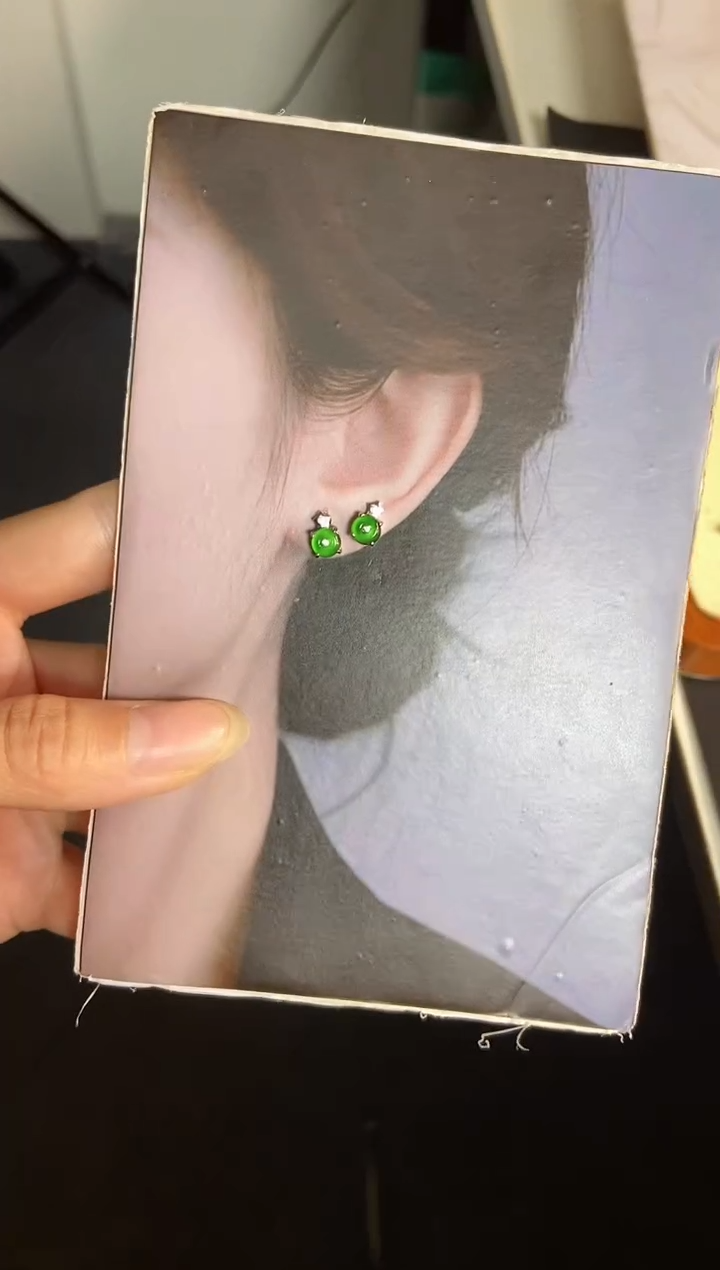 翡翠银S925镶嵌吊坠(不含链)1