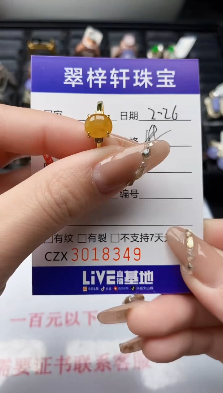 【闪购商品】翡翠戒指银S925镶嵌/8349