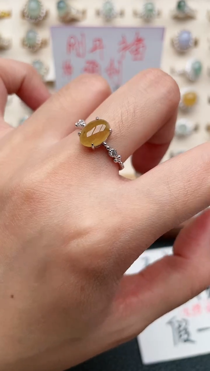 【闪购商品】翡翠戒指银S925镶嵌1111