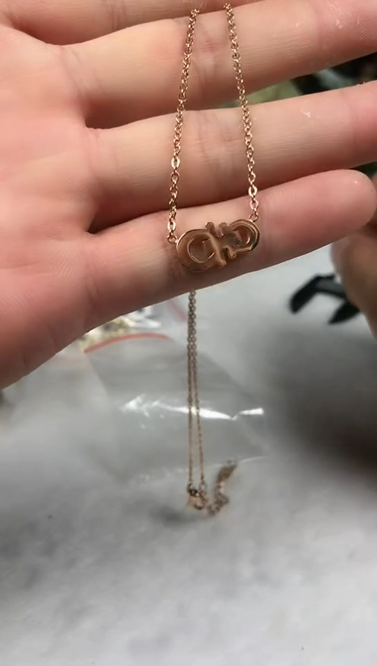 钛钢天然锆石项链项链