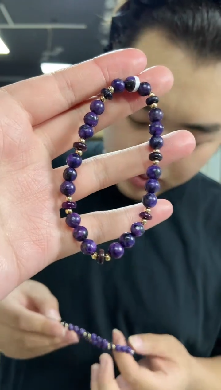 【闪购商品】苏纪石（舒俱来）手串未镶嵌多样性发其一颜色微差