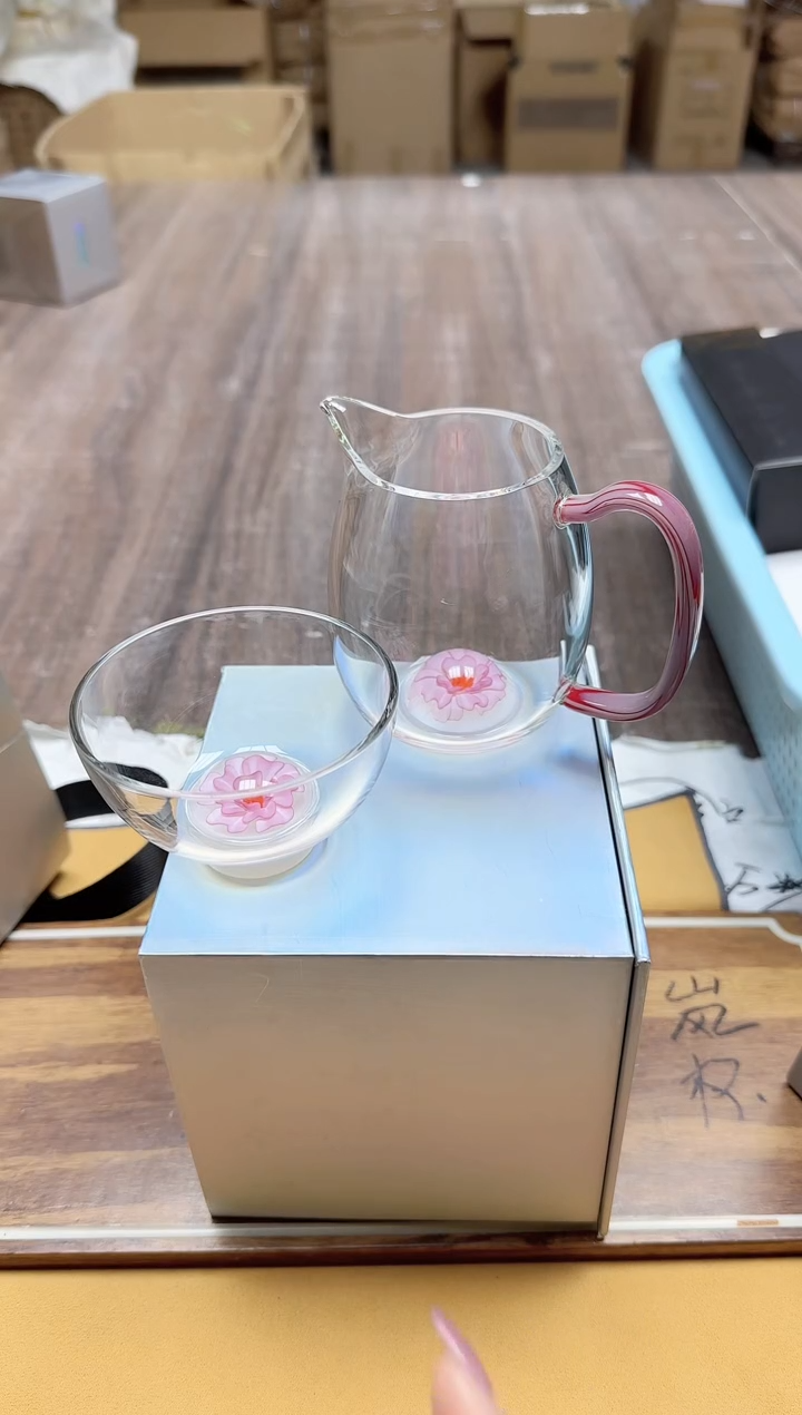 【闪购商品】其他风谜粉色茶海+粉色花杯