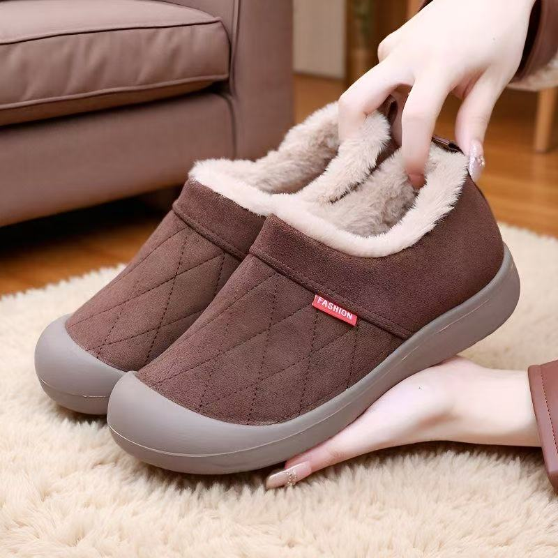 冬季中老年加绒鞋轻便舒适休闲加绒鞋