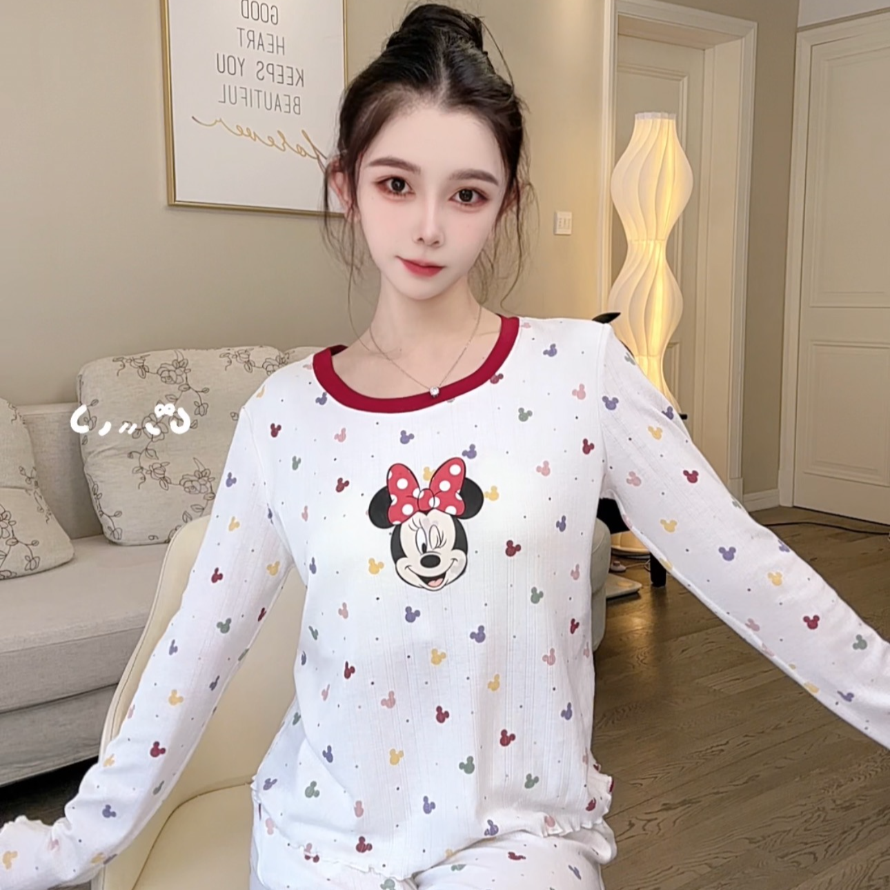 SIEOYJIEA/私迹大榕家viki【爱心米妮】女款时尚气质家居服睡衣