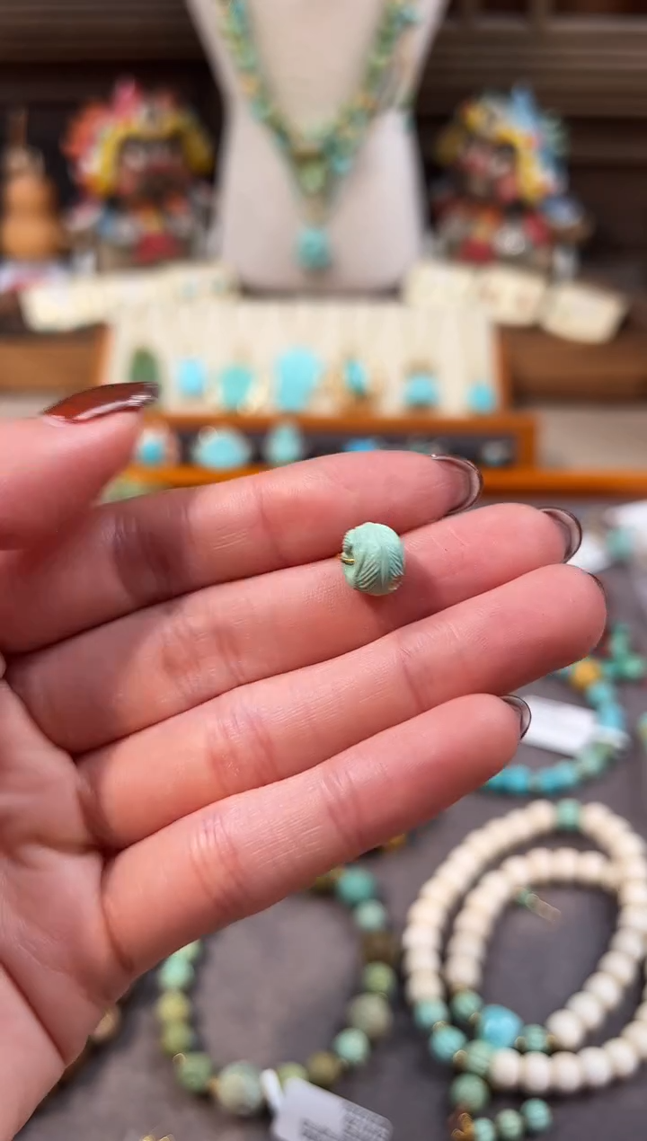 未镶嵌绿松石配饰羽毛珠