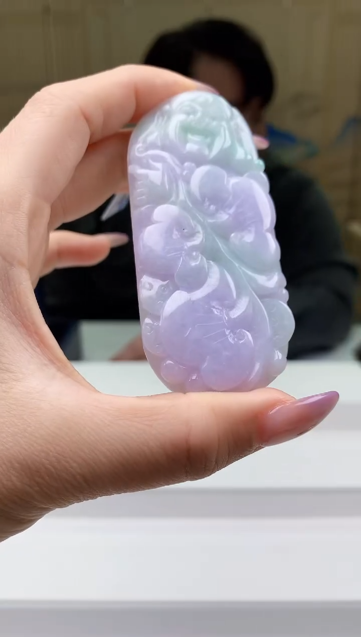 【闪购商品】定制翡翠未镶嵌5060ty-毛货挂件109