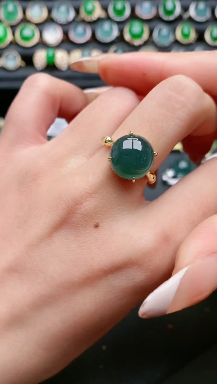 【闪购商品】翡翠戒指银S925镶嵌1111111