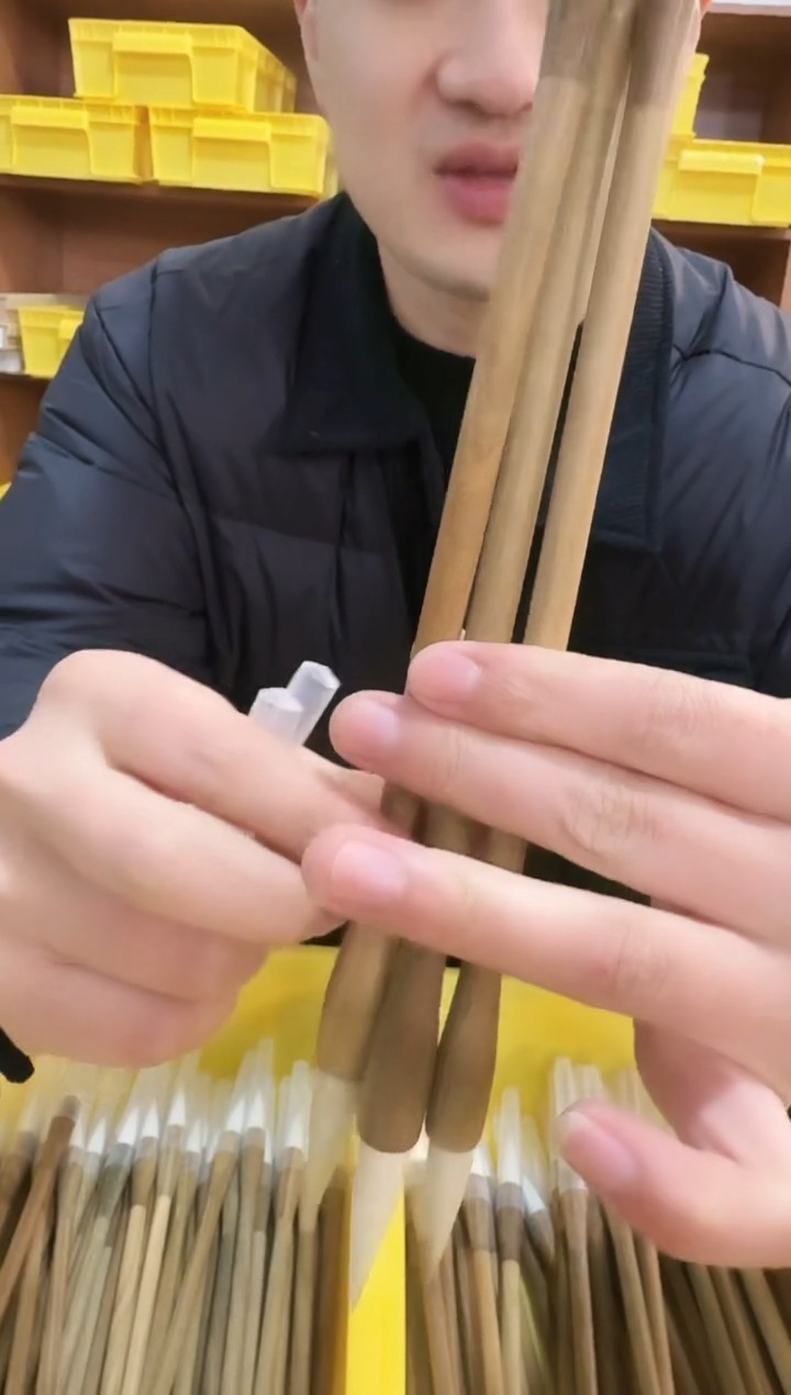 绿檀羊毫大中小3支