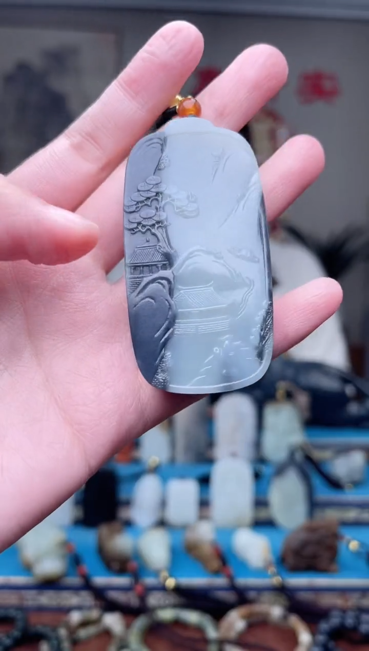 和田玉未镶嵌挂件1