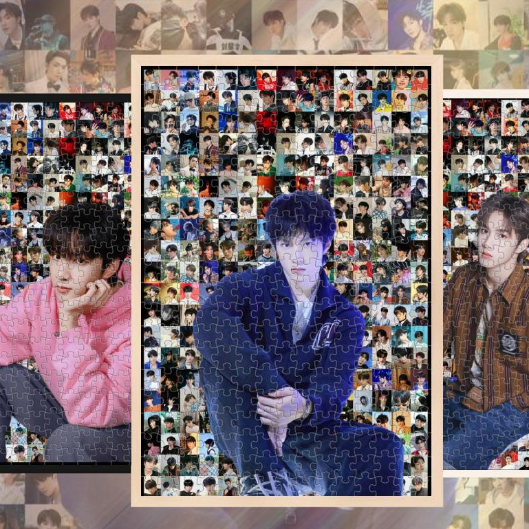 刘耀文明星周边饭制爱豆高颜值益智礼物拼图木质成人拼图玩具送人