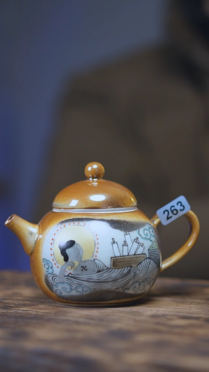 【闪购商品】263景德镇手绘无相睡佛茶壶
