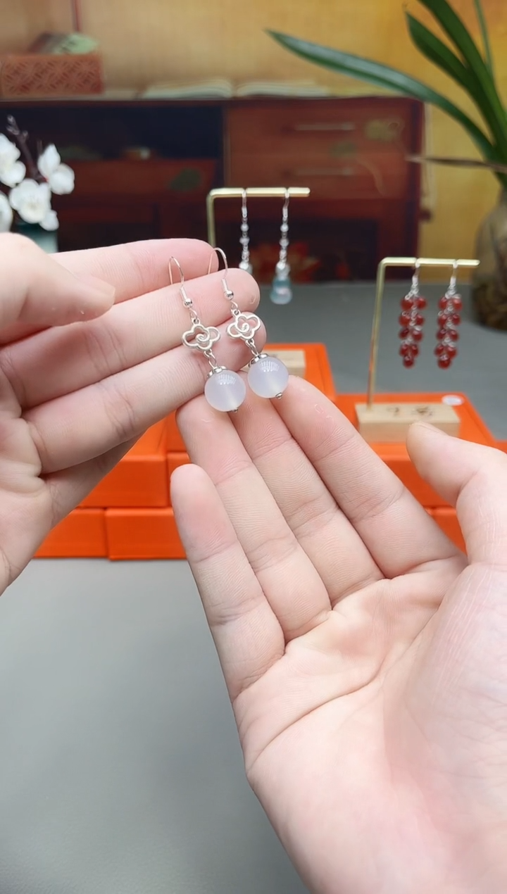 未镶嵌耳钉玛瑙/玉髓101