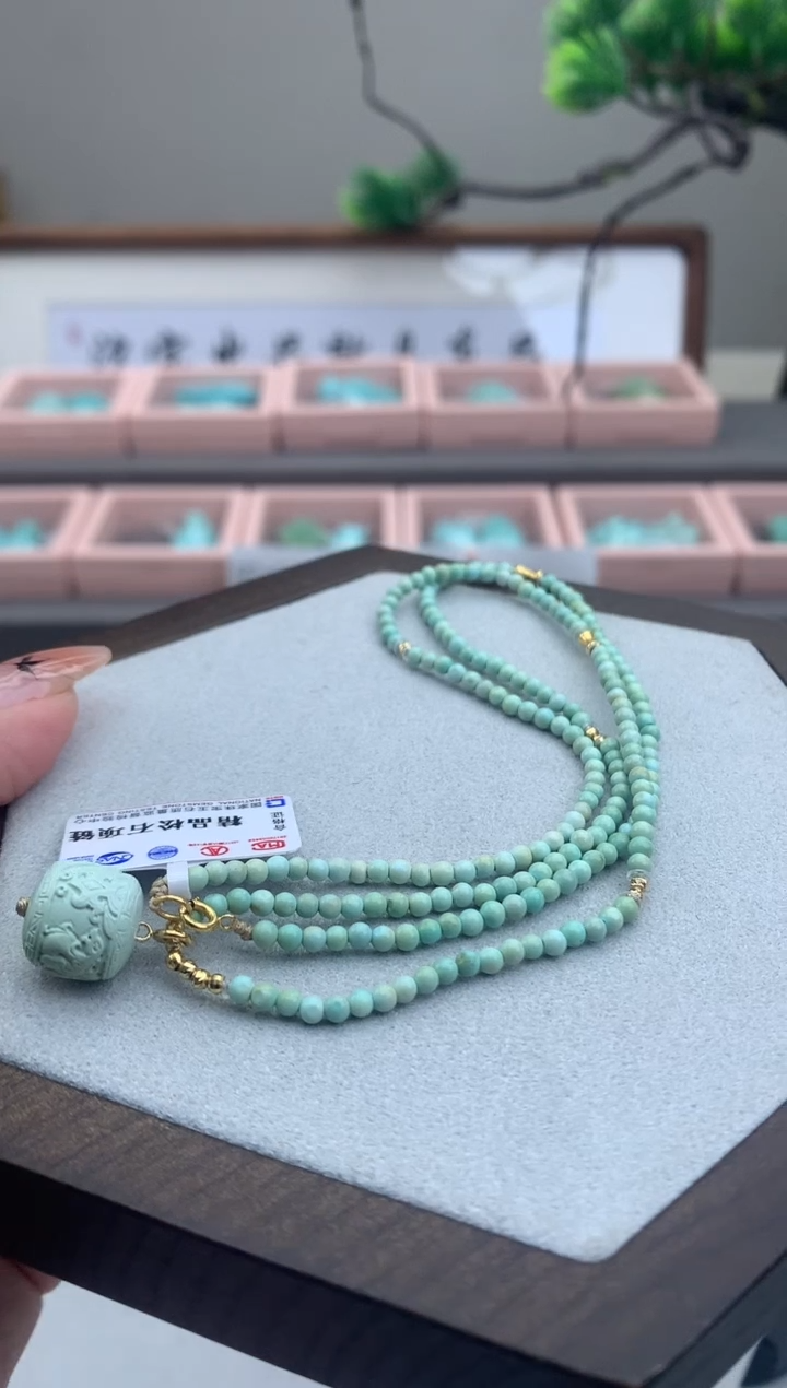 绿松石未镶嵌锁骨链C50