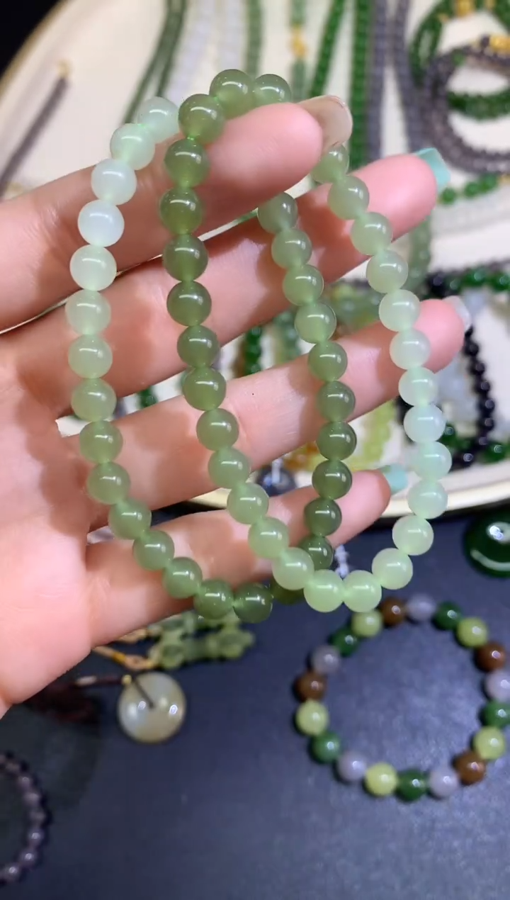 未镶嵌手串和田玉手串多样性发其一A397|99