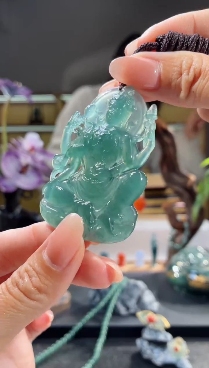 吊坠(不含链)未镶嵌翡翠千手观音