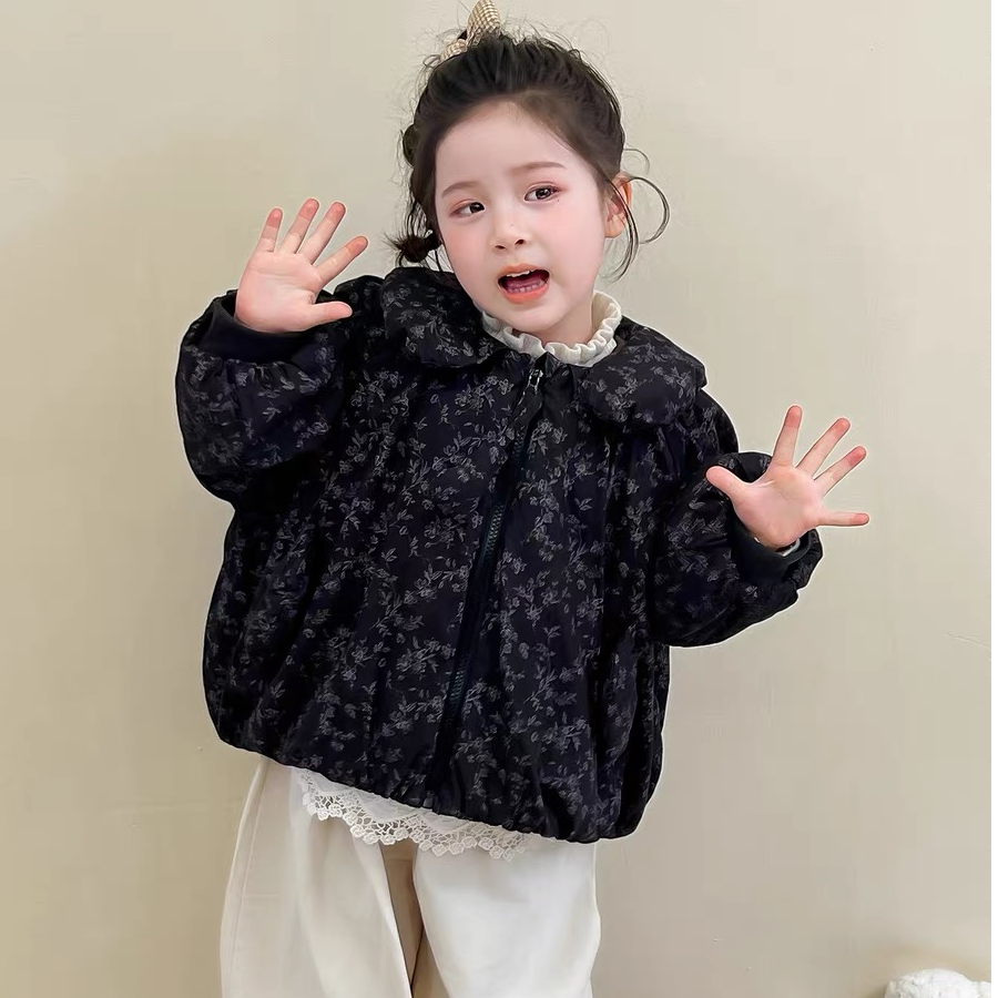 【森系田园风 纯棉加绒派克毛】女童冬款棉服1220017