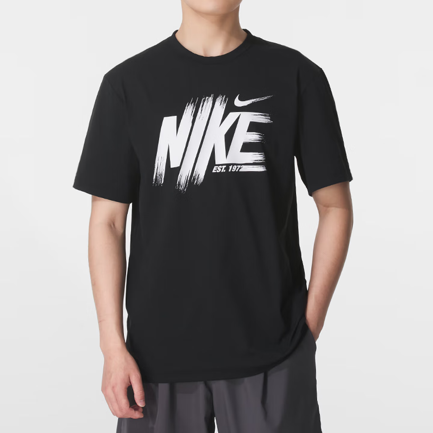 NIKE/耐克运动短袖男潮流印花透气跑步训练休闲T恤上衣HV0382010