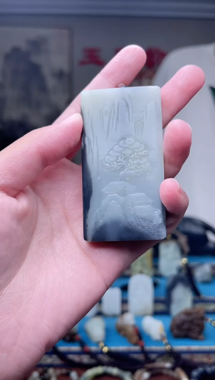 和田玉未镶嵌挂件1