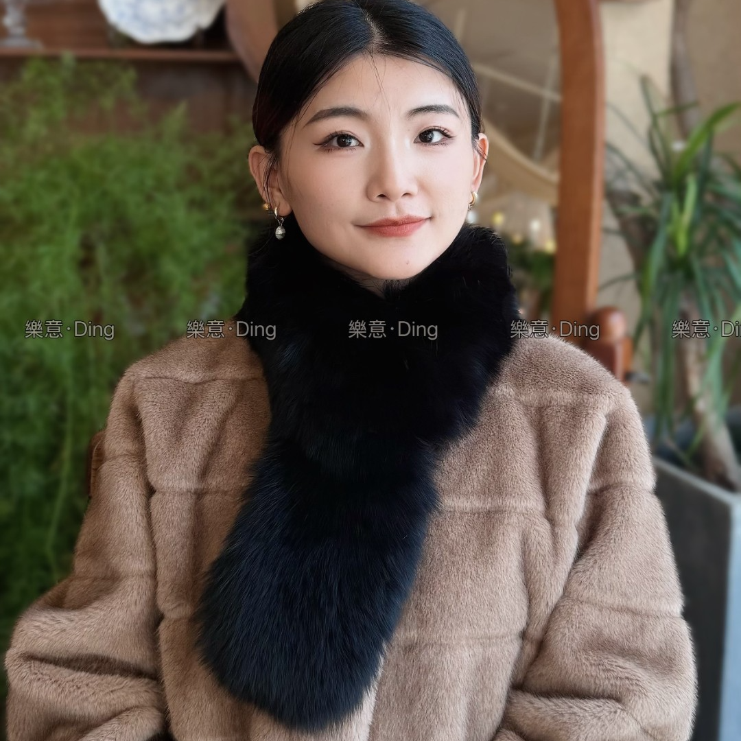 【围巾】爆款狐狸毛围巾女冬季百搭加厚保暖皮草毛领子毛茸茸围脖