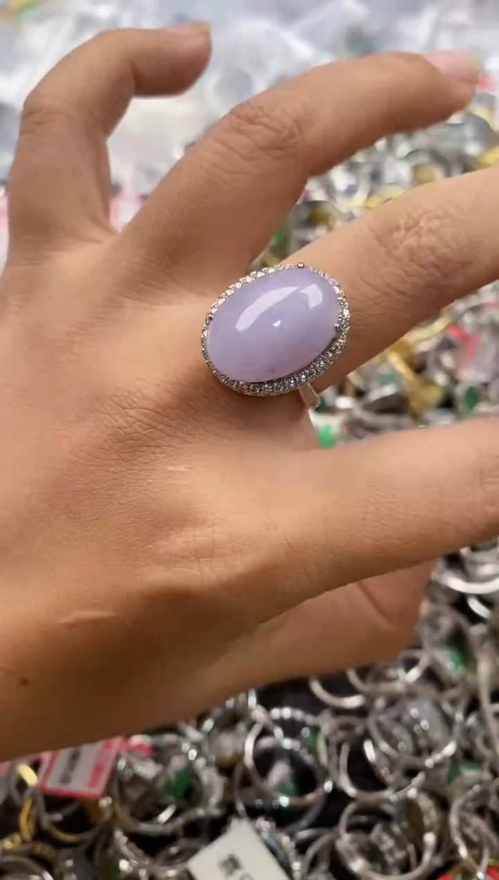 银S925镶嵌戒指翡翠777---5
