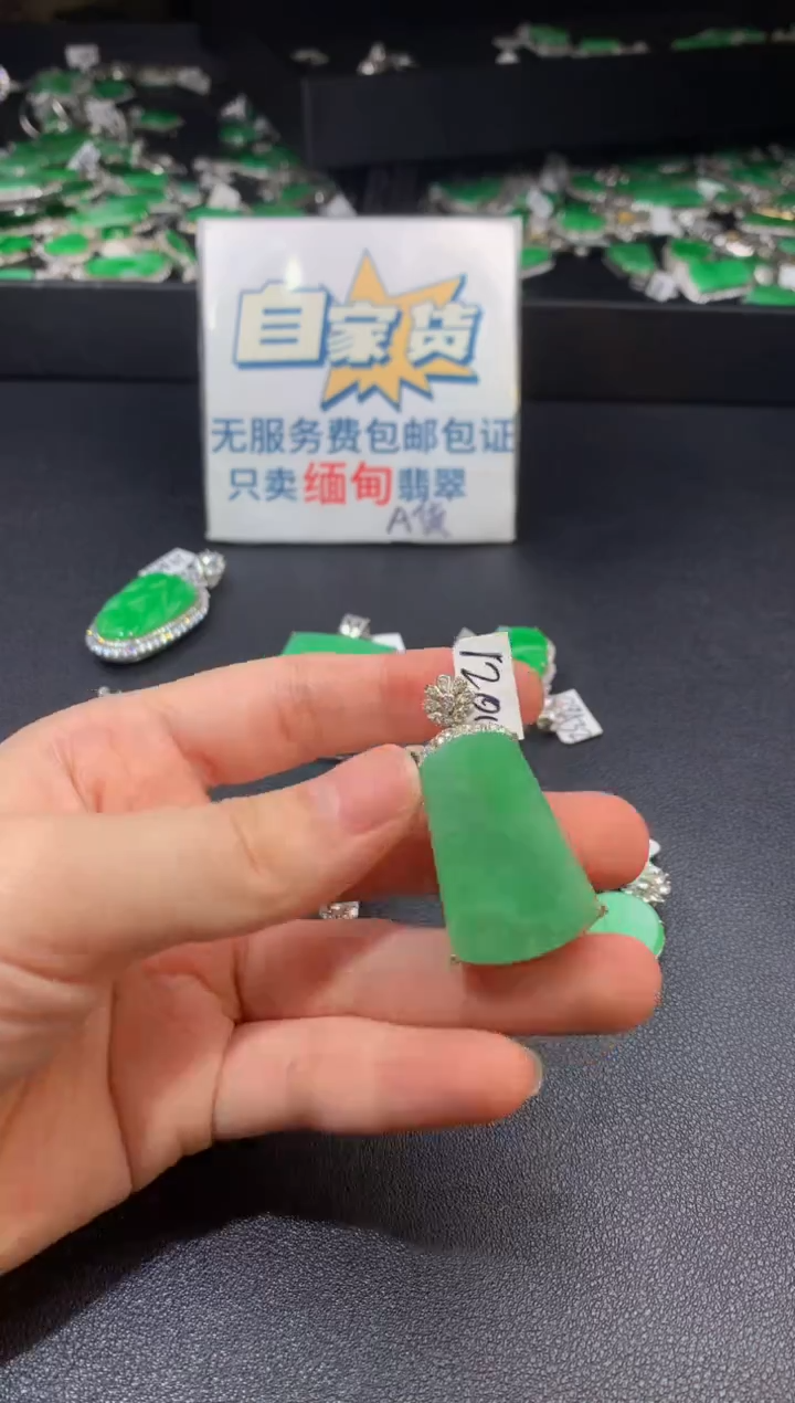 翡翠银S925镶嵌颈饰翡翠