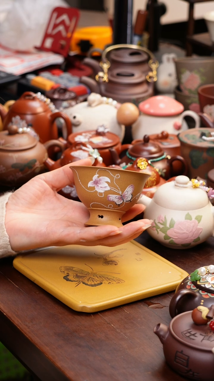 【闪购商品】原矿紫砂手工杯子朱泥