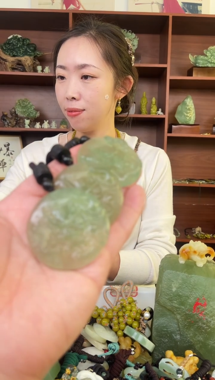 未镶嵌蛇纹石玉颈饰多样性发货拍一发一