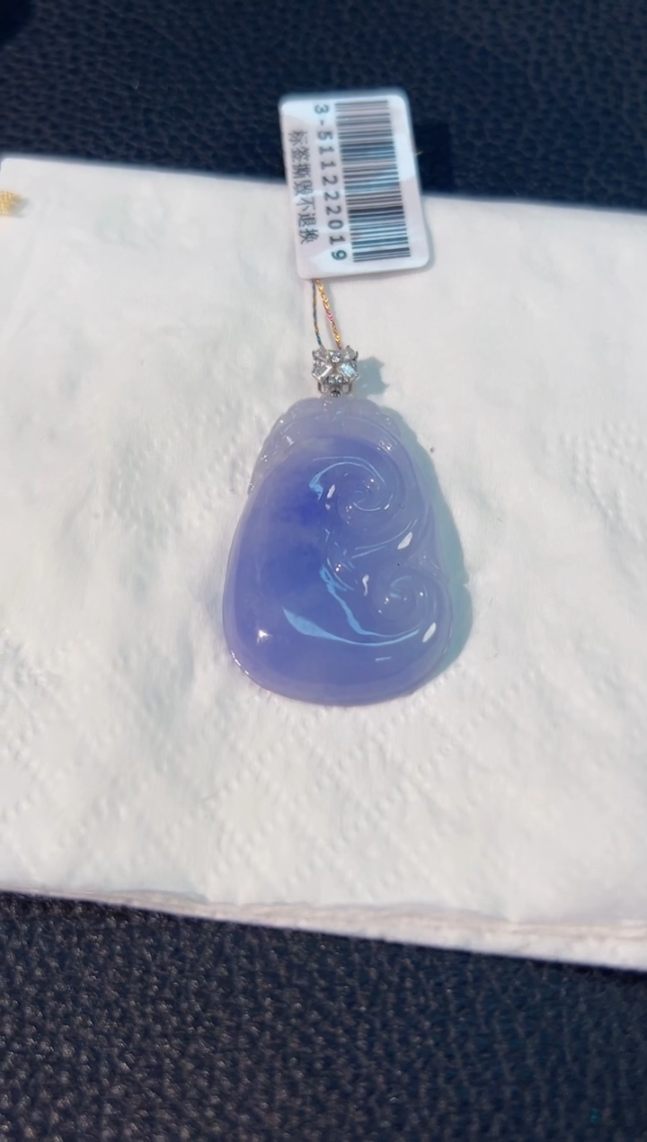 颈饰18K金镶嵌翡翠 缅料A货/支持复检/一件