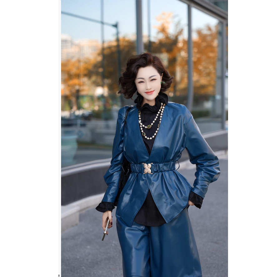 【渣渣严选绛霄魅影上衣绵羊皮】FJ8848款 皮衣设计师复古上衣