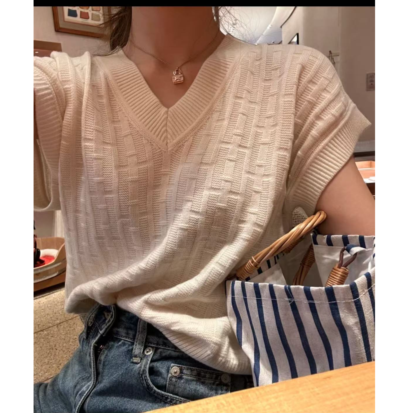 未使用 Hermes/爱马仕 双双臻选/st00150/爱马仕短袖38码