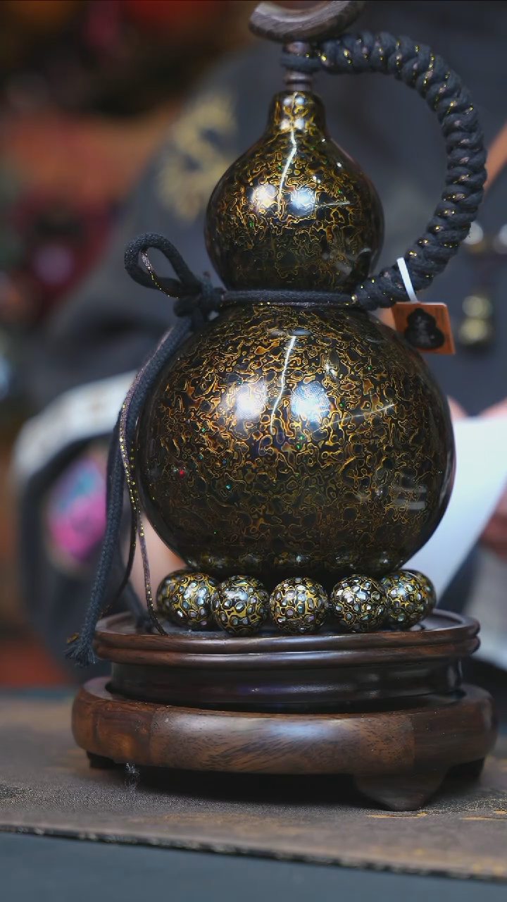 【闪购商品】YH172漆艺酒葫芦不包手串及旋转底座