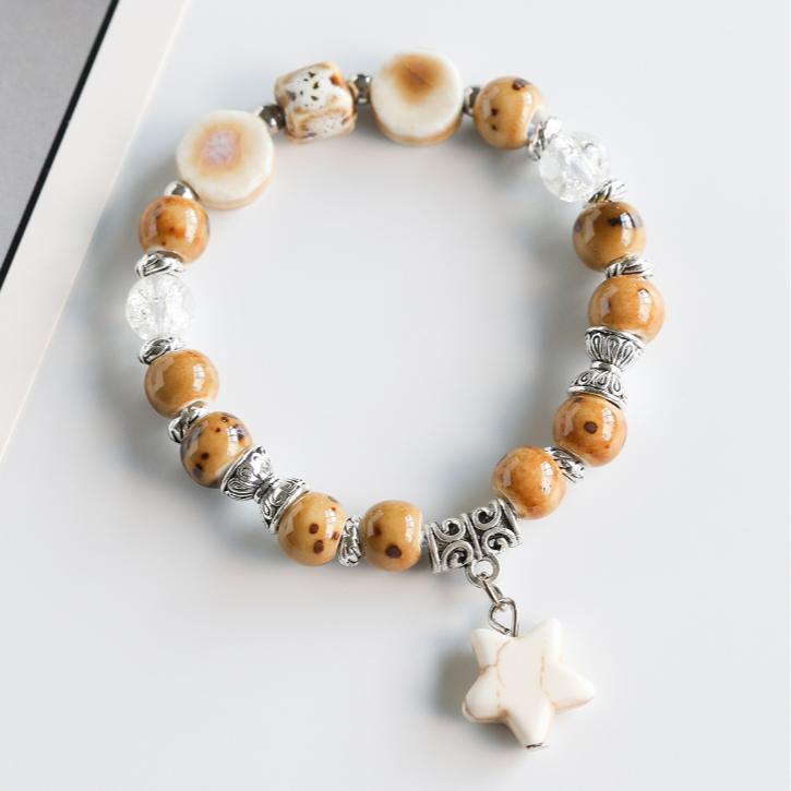 diy轻奢陶瓷手串好运设计串珠手工随机两串