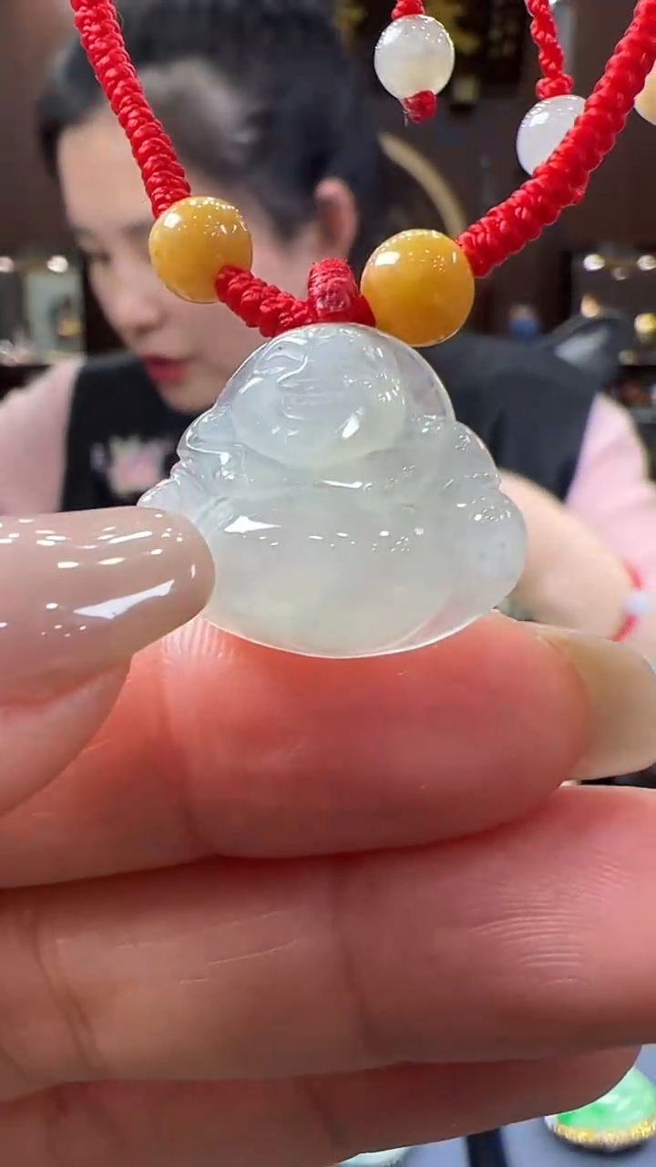 【闪购商品】翡翠挂件未镶嵌佛公手绳