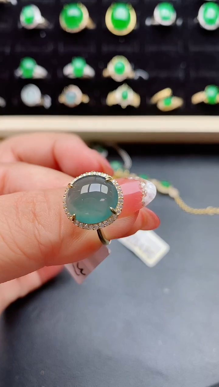 【闪购商品】翡翠戒指银S925镶嵌5080501
