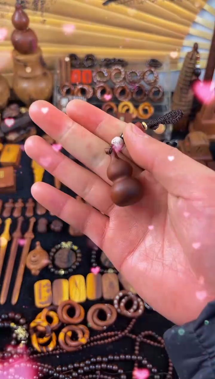 【闪购商品】木枣木小实心葫芦钥匙扣