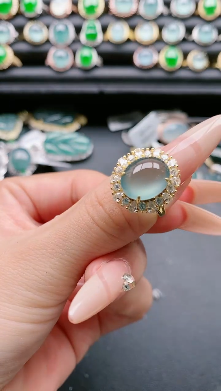 【闪购商品】翡翠戒指银S925镶嵌11111111