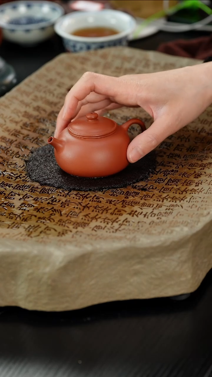 【闪购商品】紫砂茶壶lx朱泥柿圆120cc