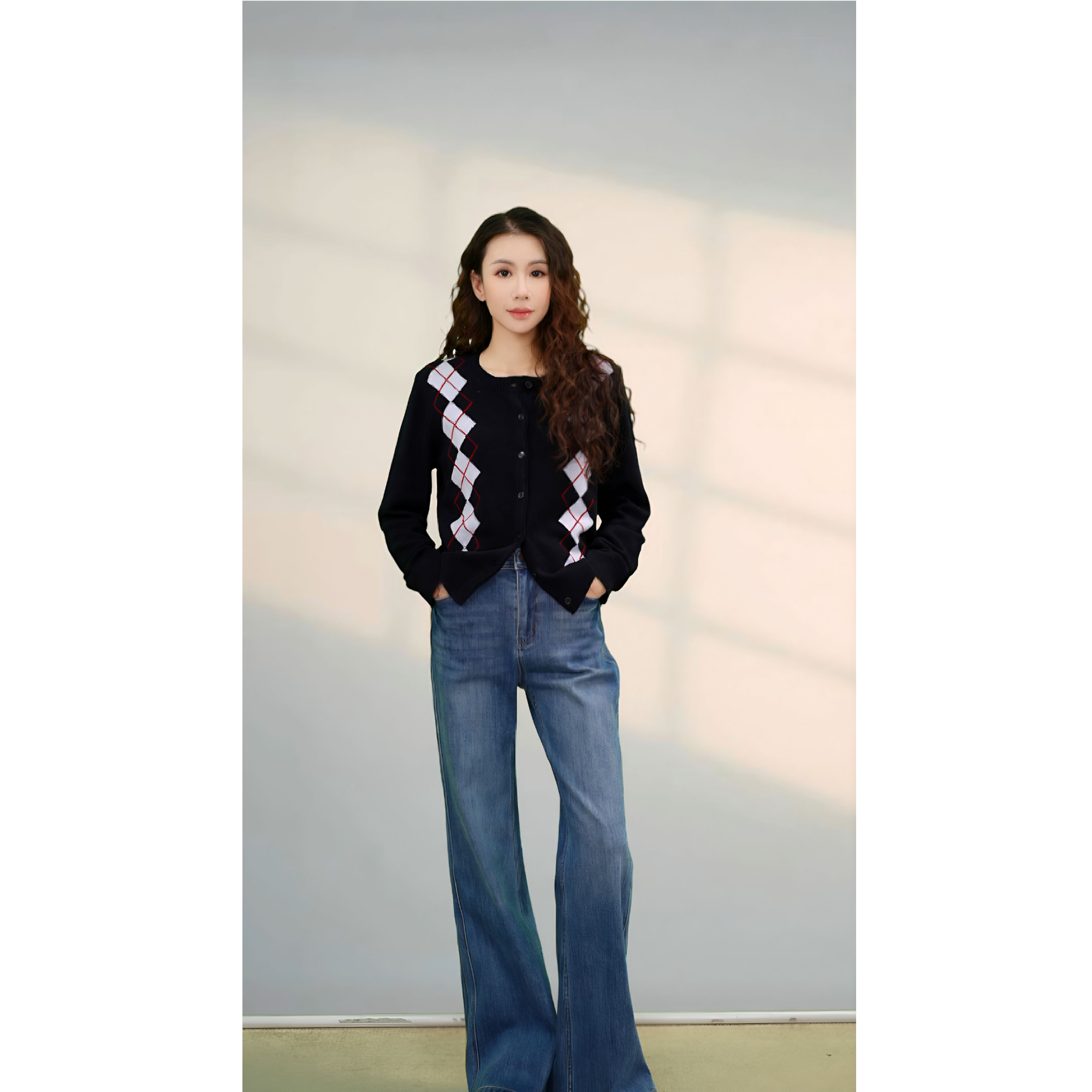 PPY-95813 设计师款miu系复古时尚羊毛开衫
