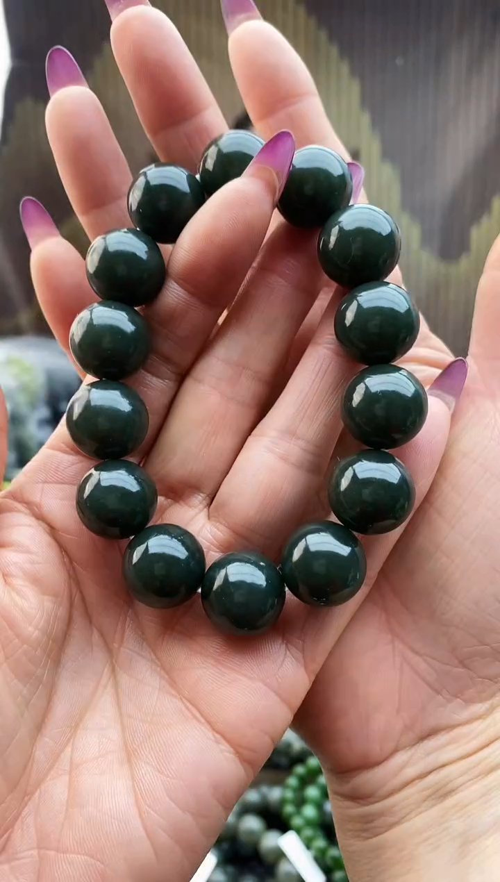 未镶嵌手串和田玉且末蓝16