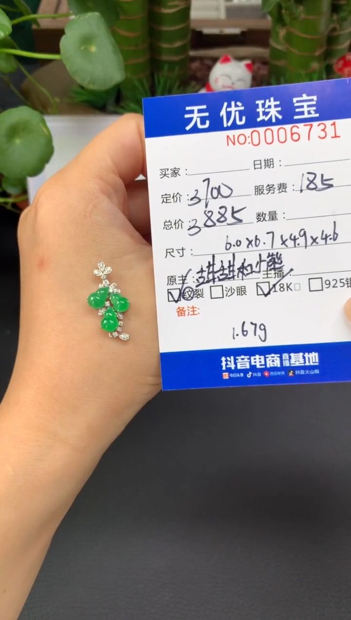 18K金镶嵌定制翡翠知*足A10