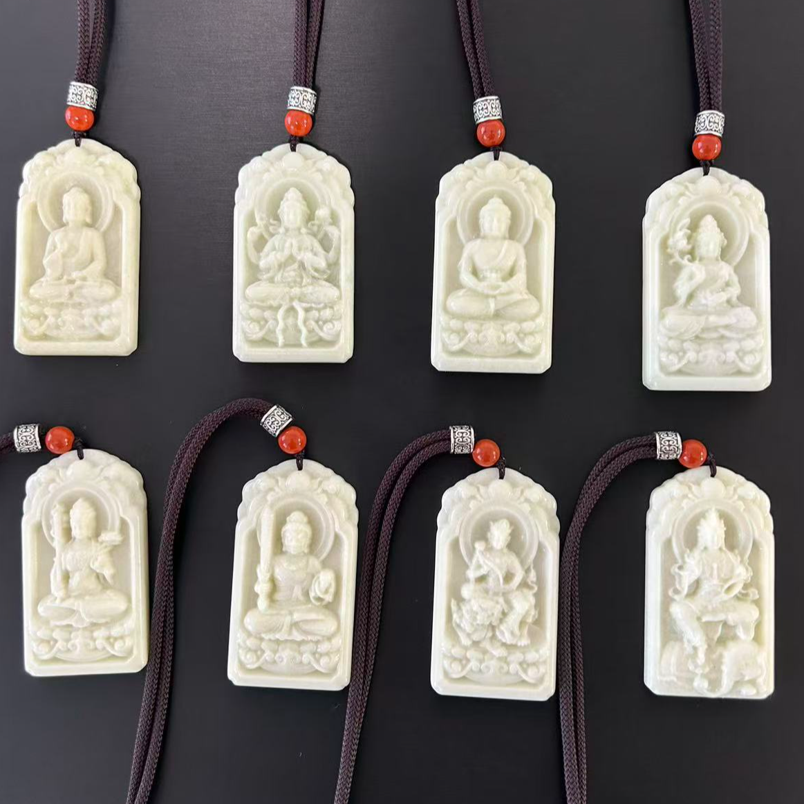 【龍帝专属】蓝田玉山流水八大守护神40X70MM（多样性发货一件）F15