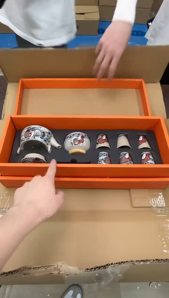 瓷片小强茶具套装