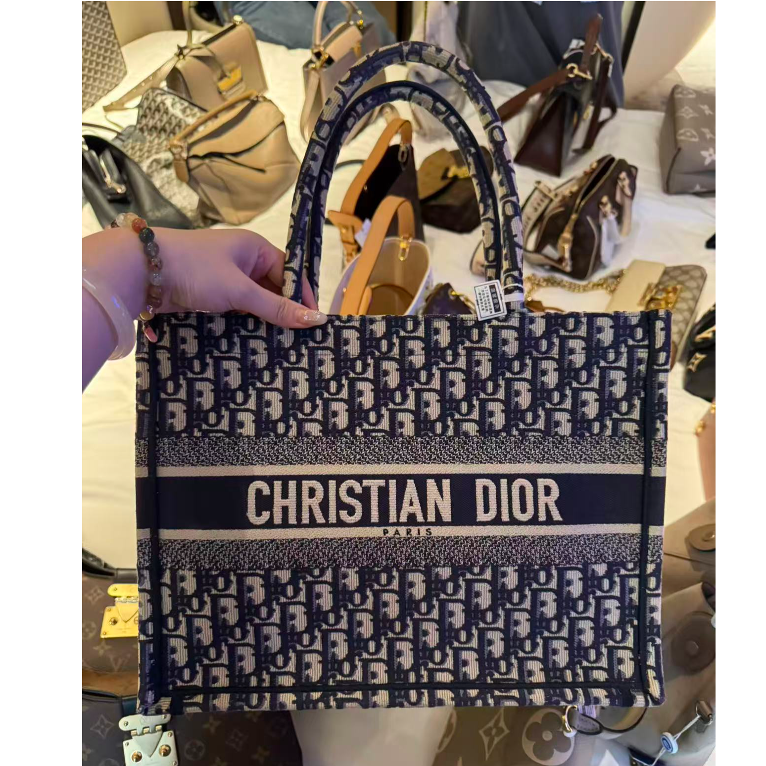 99新 DIOR/迪奥 dior托特中号老花/亲妈寄卖/123972