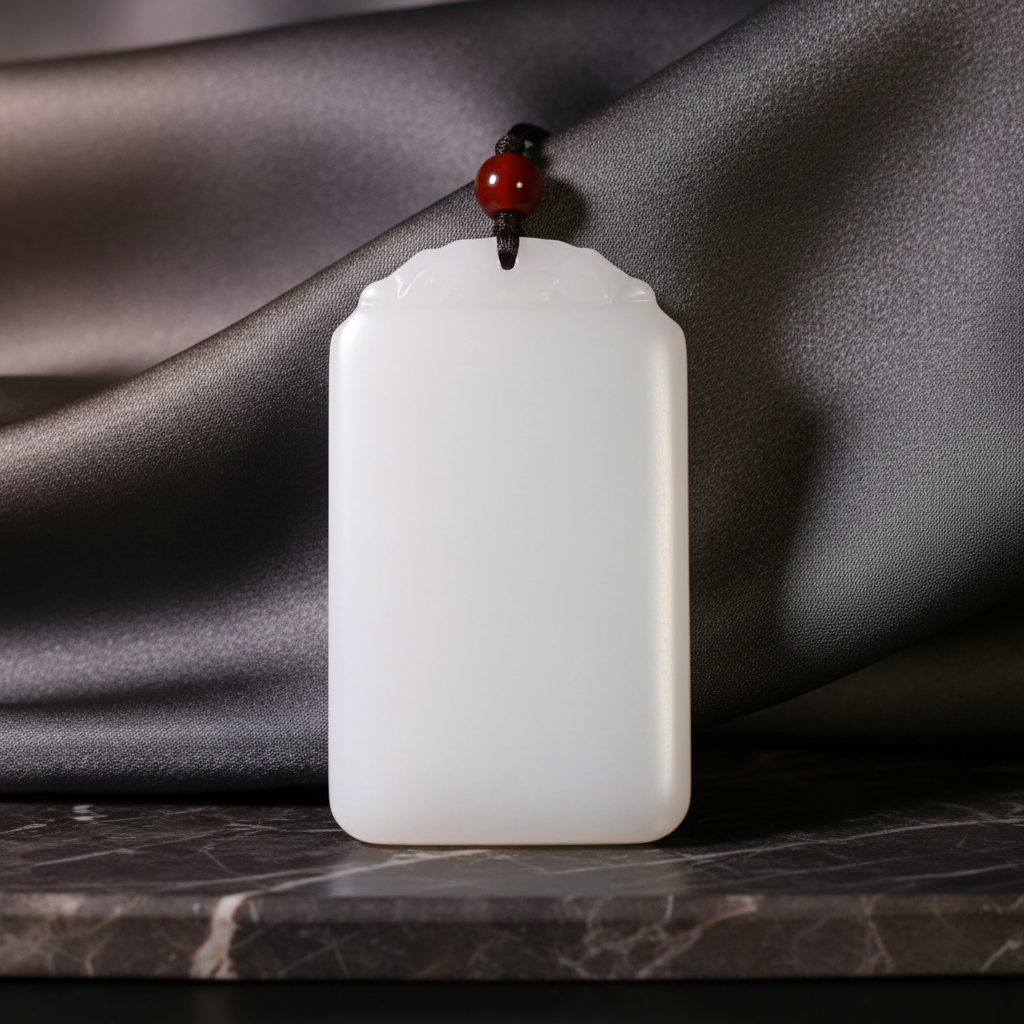 抖音质检先鉴后发出具和田玉证书保真天然和田玉白玉无事牌