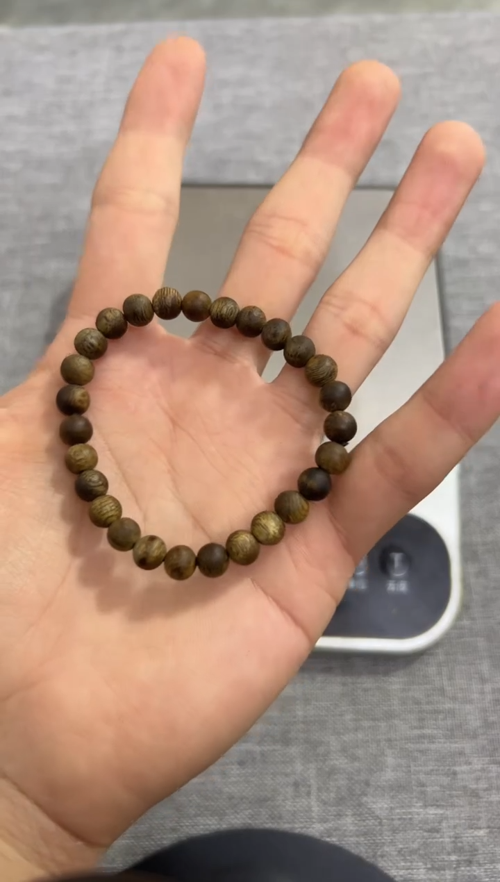 【闪购商品】沉香手串07圆珠单圈3克+ 多样性发其一
