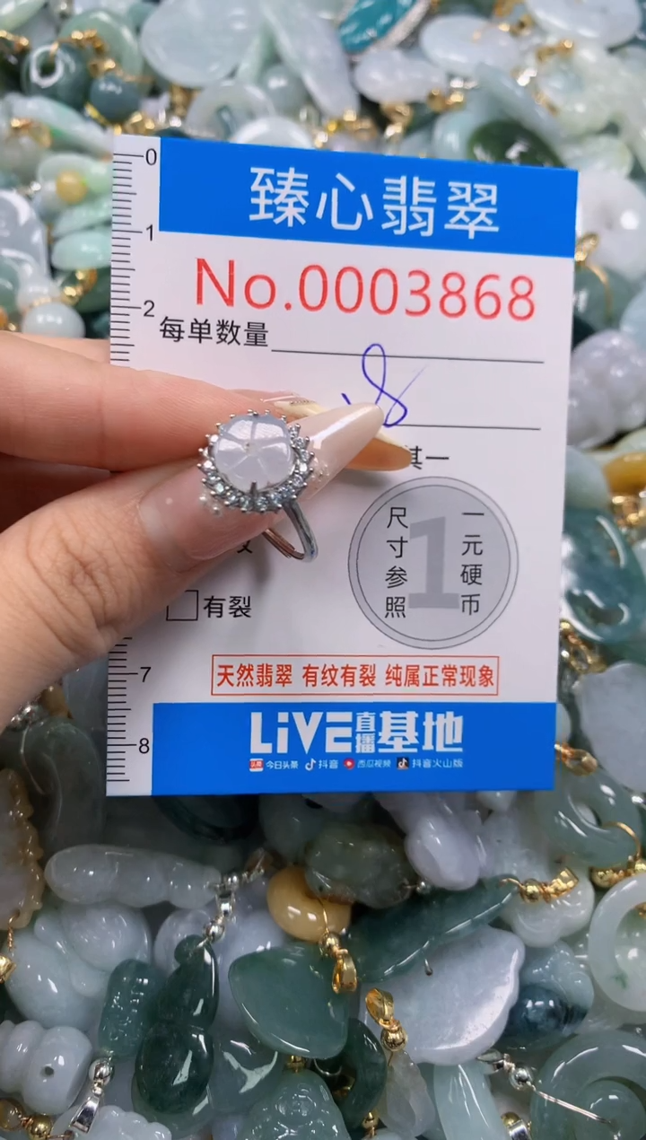 翡翠未镶嵌颈饰含绳0003868