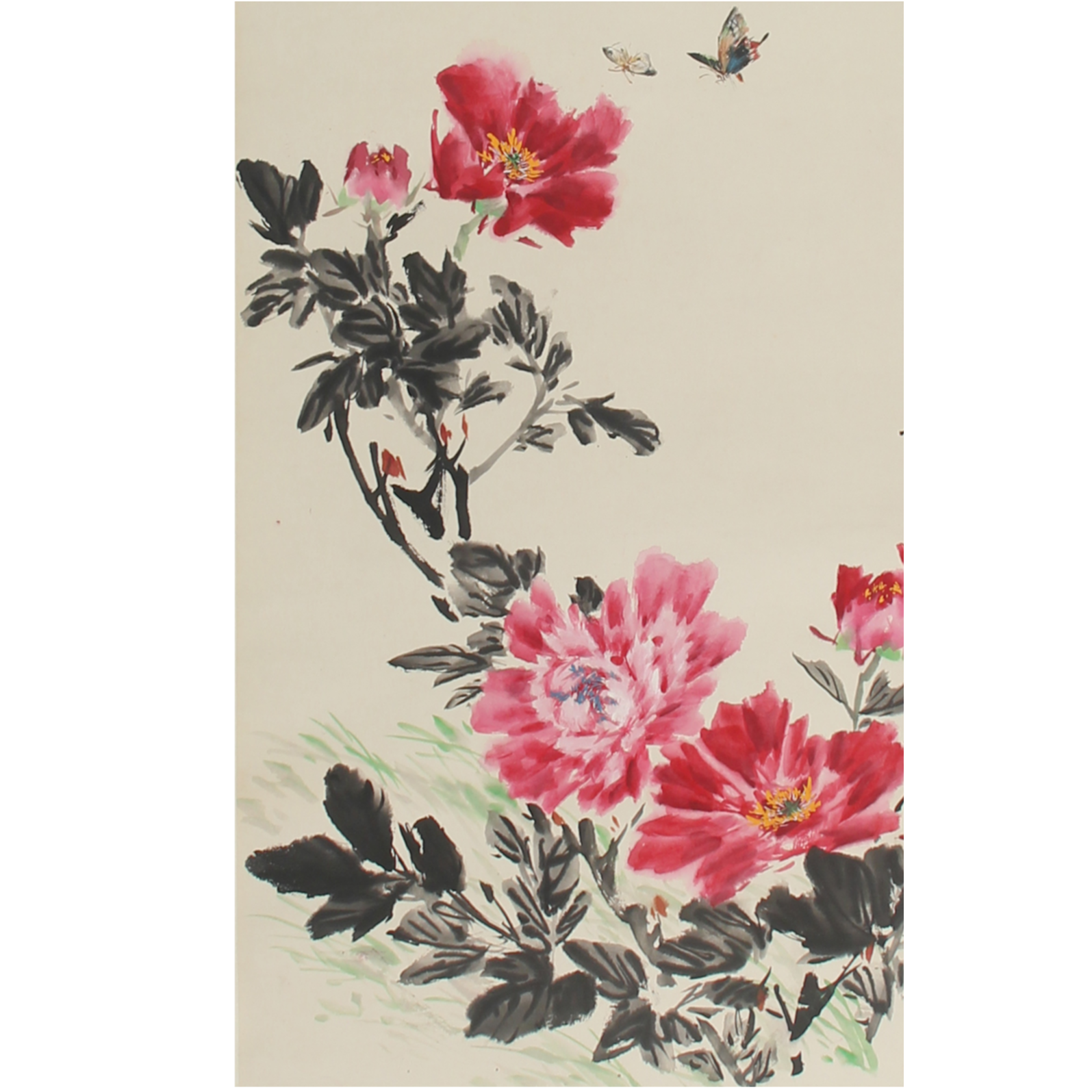LOT.1304 《花蝶》68*46cm 纸本设色立轴